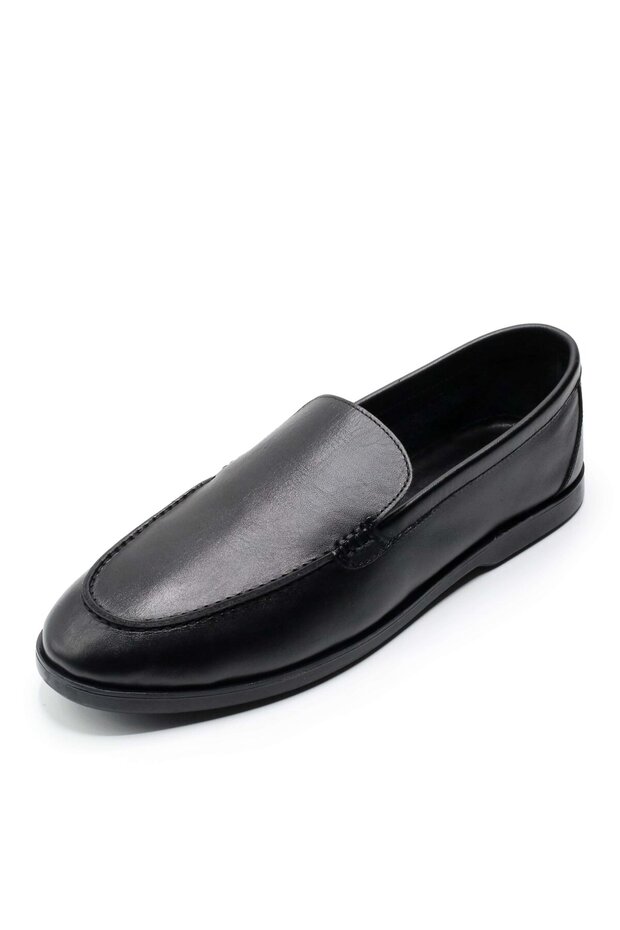45-46-47-48-49-50 Number Utkan02 Black Calfskin Summer Casual Comfortable Stylish New Season Men's Big