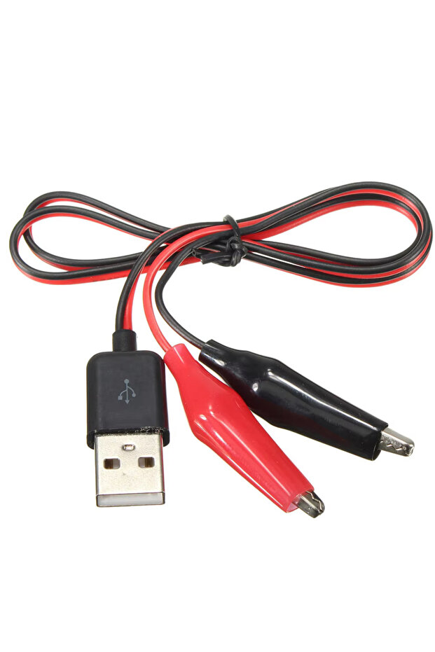 مسبار اختبار مشبك التمساح المعدني إلى محول USB لاختبار متعدد الأغراض في السيارة والمنزل