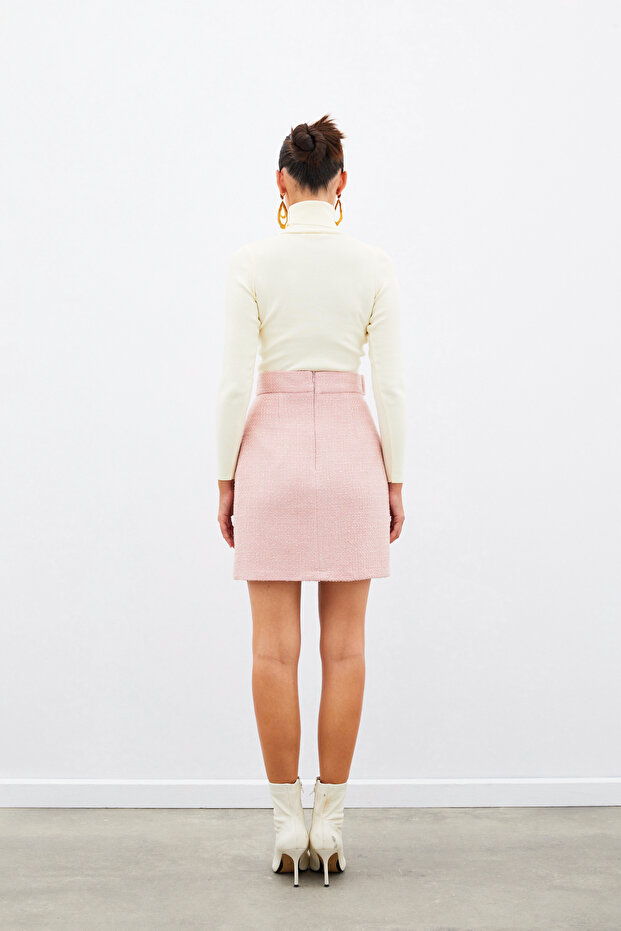 Mini-Tweed-Rock – Rosa - 8