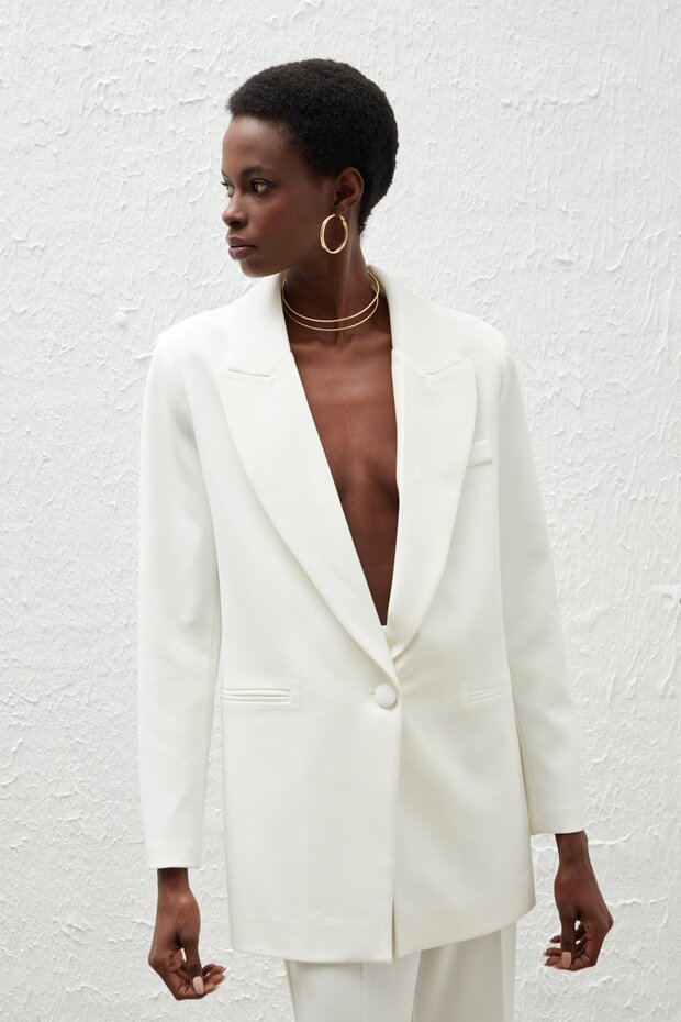 سترة فضفاضة بزر واحد - إكرو - 6