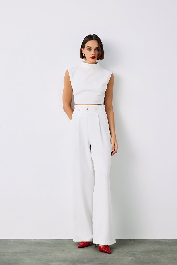 Bel Accessory Trousers - Ecru