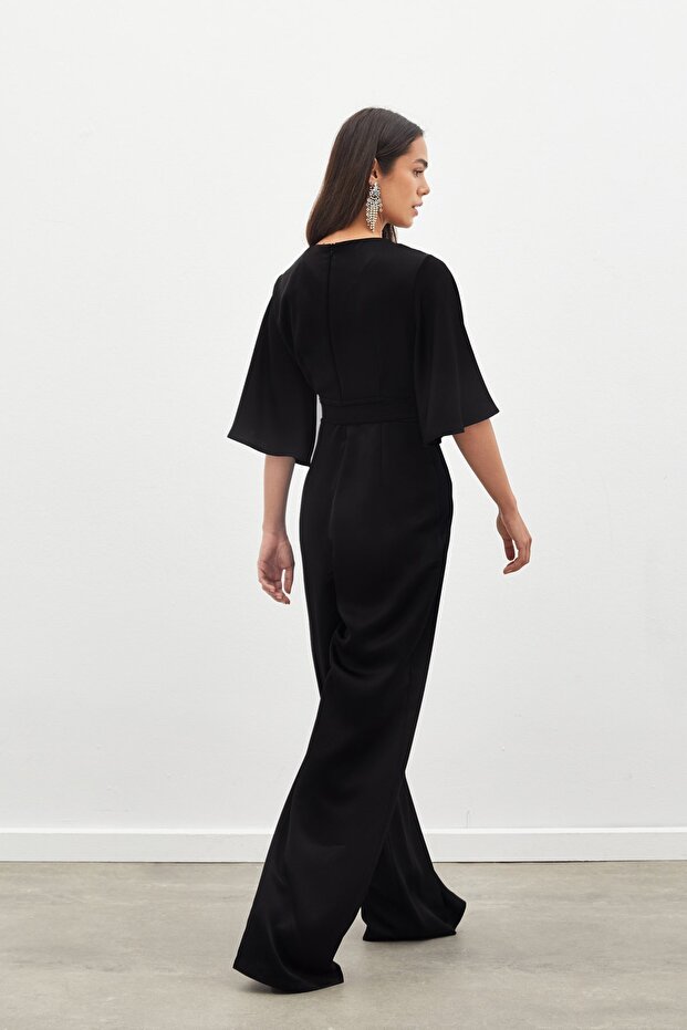 Kemerli Krep Tulum - Siyah - 8