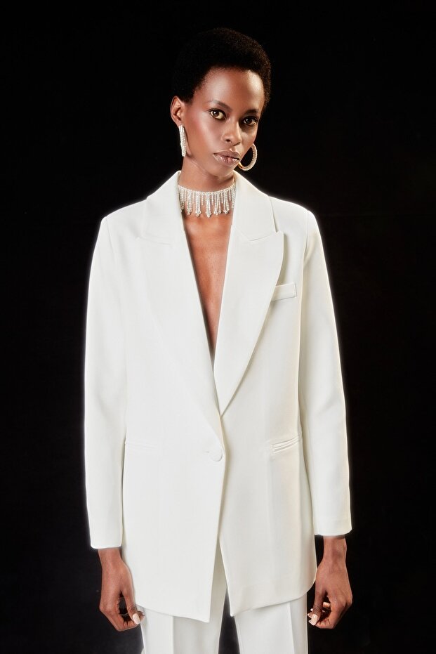 سترة فضفاضة بزر واحد - إكرو - 1