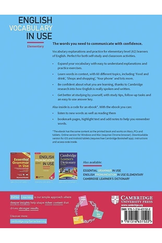 English Vocabulary In Use Elementary Third Edition Online Kodludur - 2