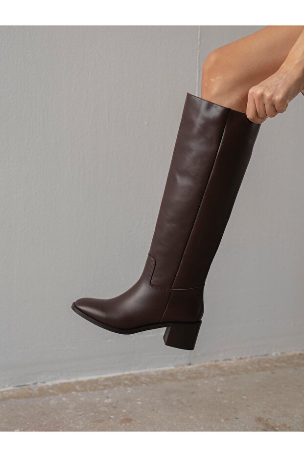 Doku Kahve   Hakiki Deri   Çizme - 1