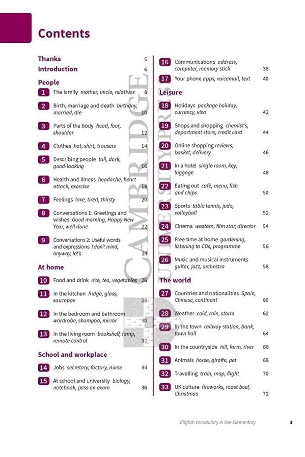 English Vocabulary In Use Elementary Third Edition Online Kodludur - 3