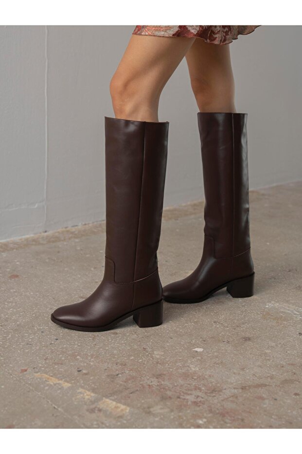 Doku Kahve   Hakiki Deri   Çizme - 3