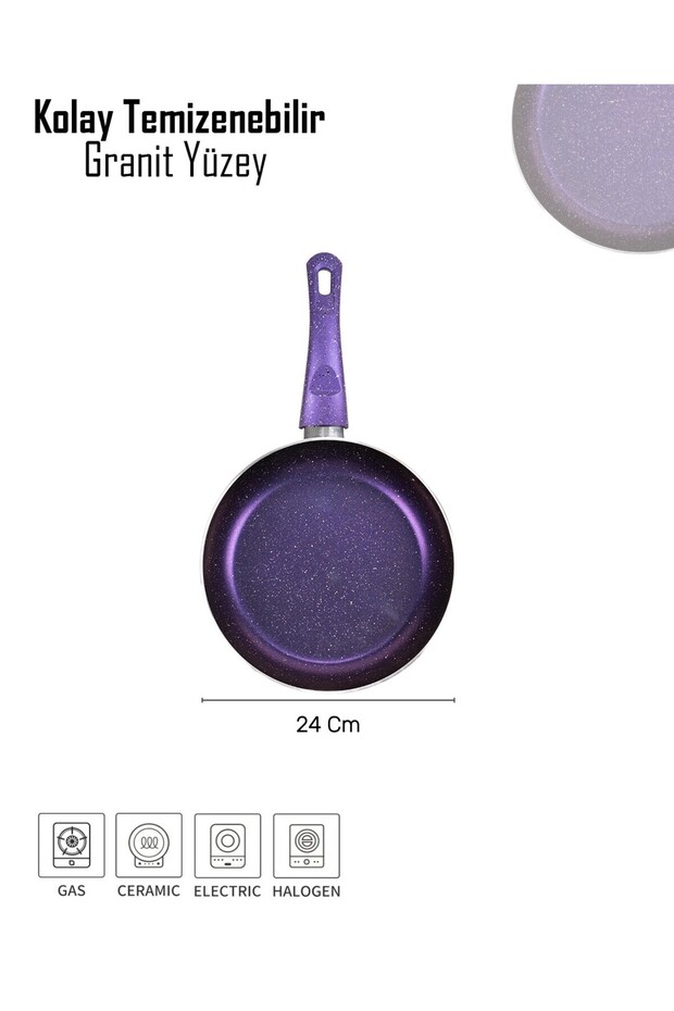 Granit Tava - 24 Cm Mor - 6