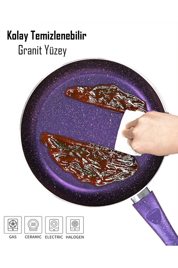 Granit Tava - 24 Cm Mor - 4