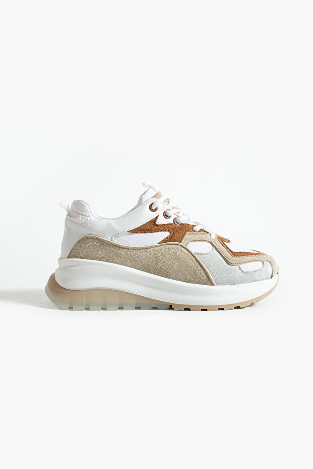 Nox Yüksek Taban Rahat Memory Foam Ortopedik İç Tabanlı Kadın Sneaker Spor Ayakkabı - 3