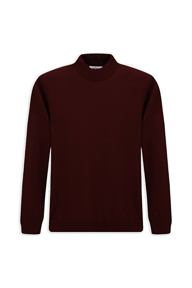 سترة تريكو أساسية محبوكة من الصوف بقصة عادية وياقة نصف دائرية - 7