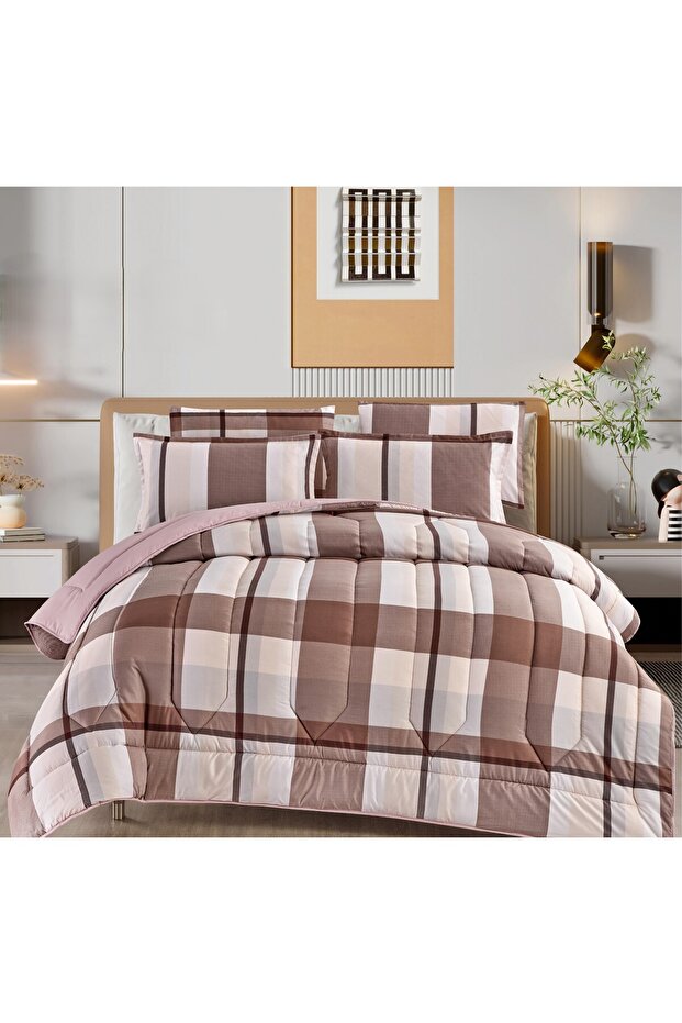 Double bed sheet with a floral pattern, reversible design, to give you a refreshing summer with microfiber materials, size 220*240 cm - 1