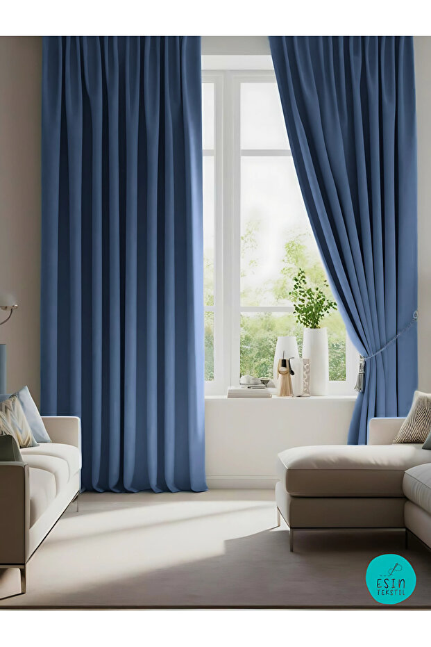 Indigo Blackout Light-Proof Extra-Forced Blackout Sunshade Curtain