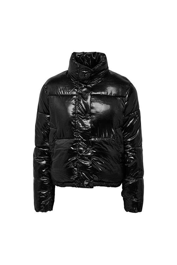 Black Women's Coat Onlsky Short Puffer Cc Otw - 3