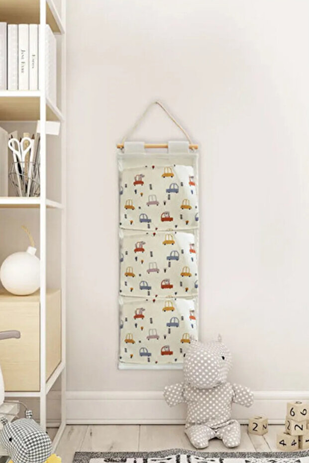 منظم ثلاثي معلق على شكل سيارة مقاس 55x20 - 2