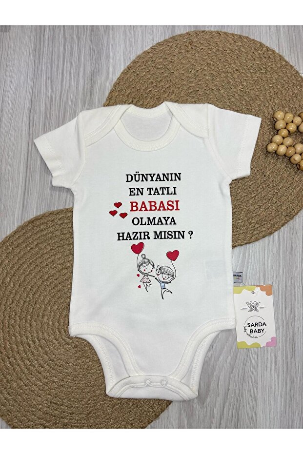 Sarda Designs 100% Cotton You'Re Ready to Be the Sweetest Dad in the World Printed Body with Printed Straps