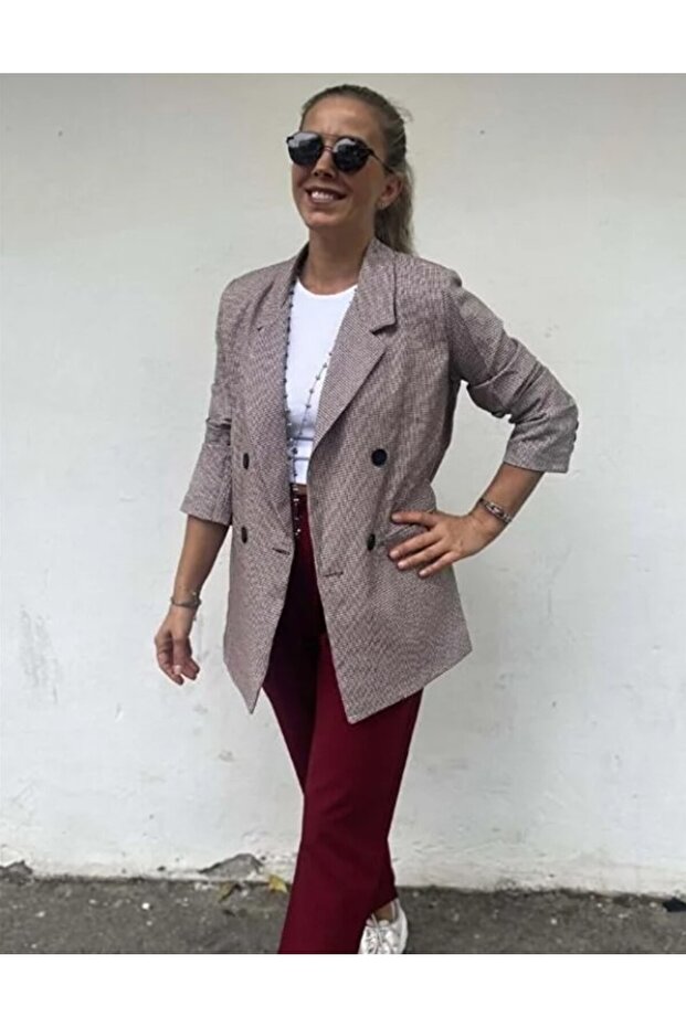 سترة بليزر ذات ياقة واسعة - 5