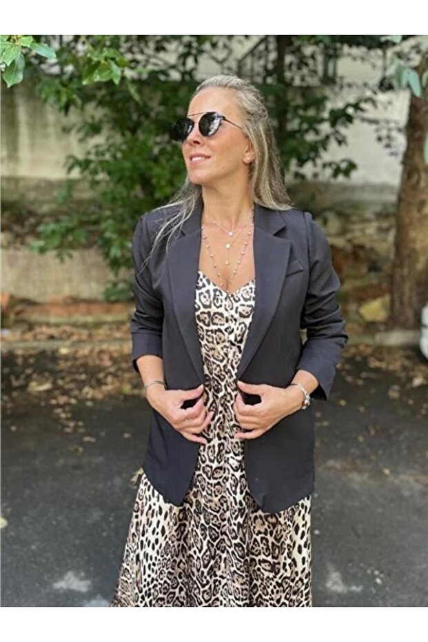 سترة بليزر بزر واحد - 6