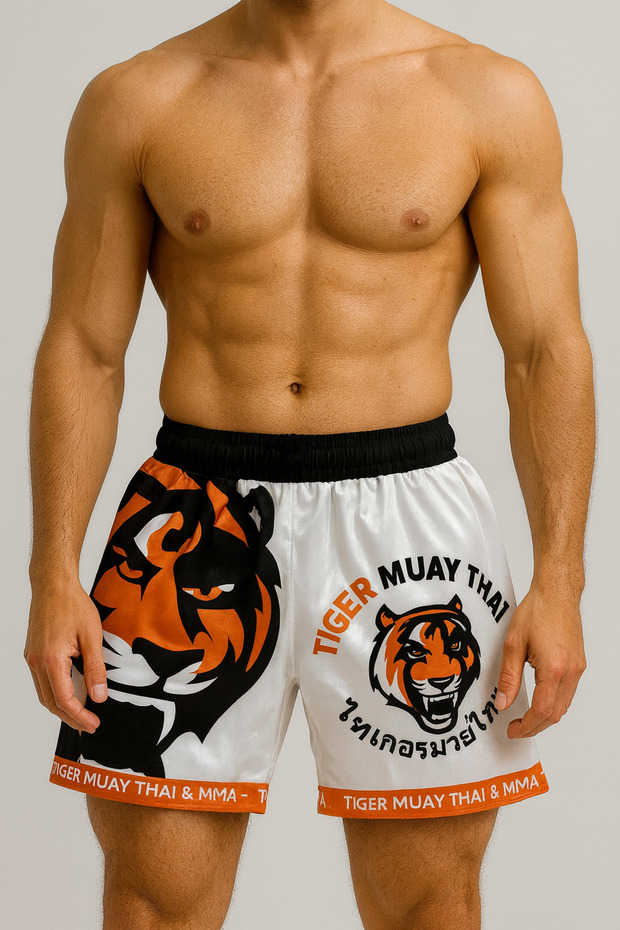 Tiger Muay Thai Printed, High Quality Fabric Kick Boxing Muay Thai Mma, Carpet Field Training Boxing Shorts