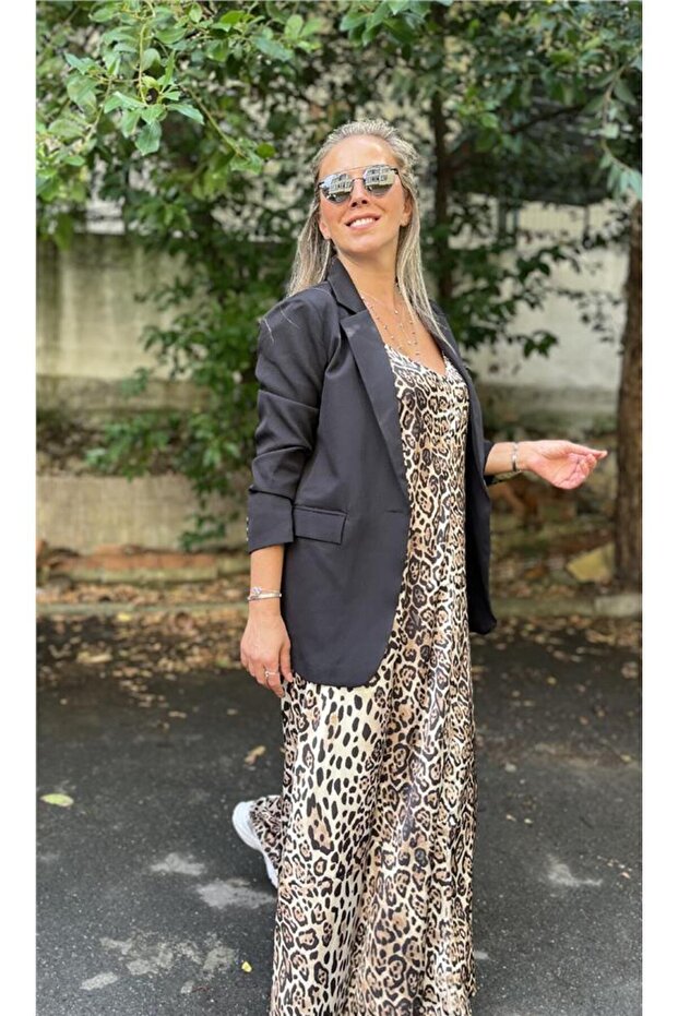 سترة بليزر بزر واحد - 3