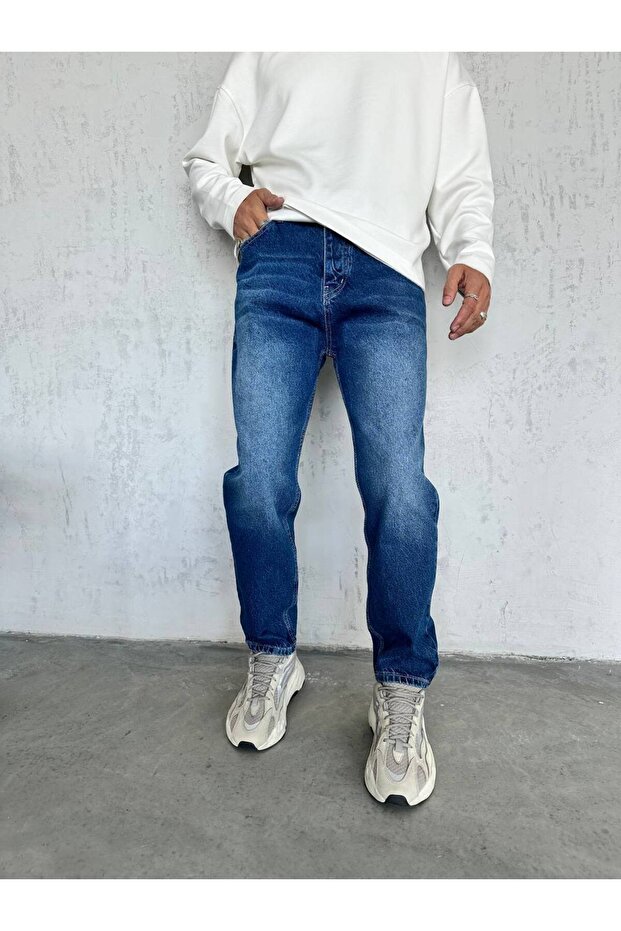 Men's Boyfriend High-Waist Ankle-Length Jeans