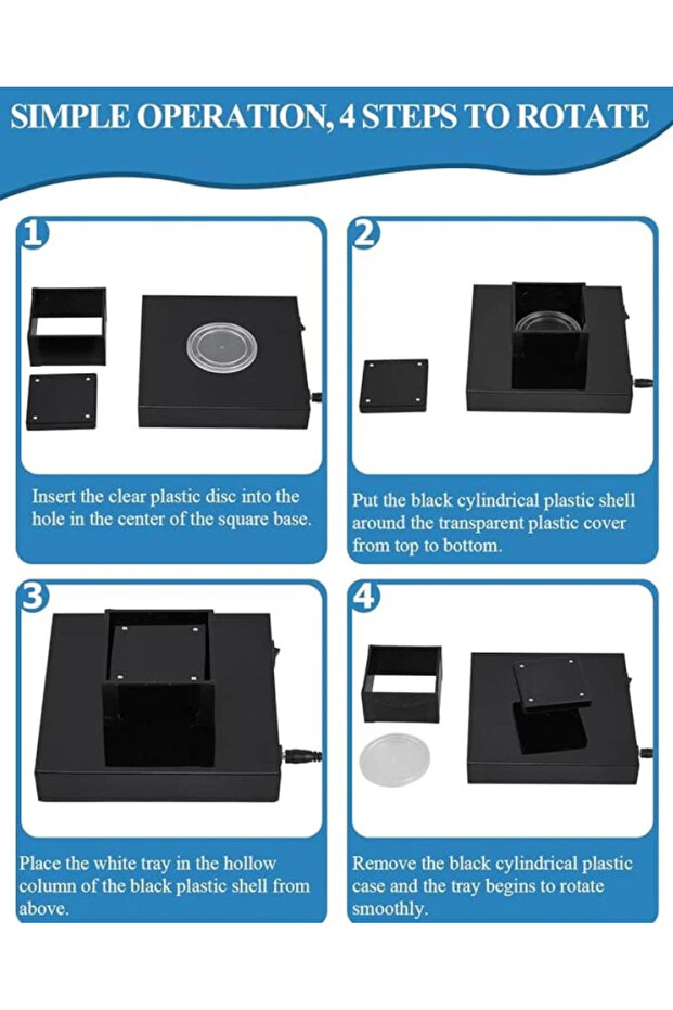 منصة عرض الرفع المغناطيسية مع إضاءة LED - 3