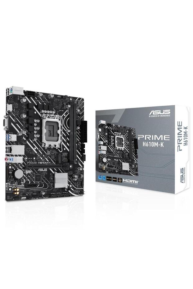 PRIME H610M-K H610 DDR5 Vga GLan mATX HDMI M2 USB3 RGB 1700p Anakart - 1
