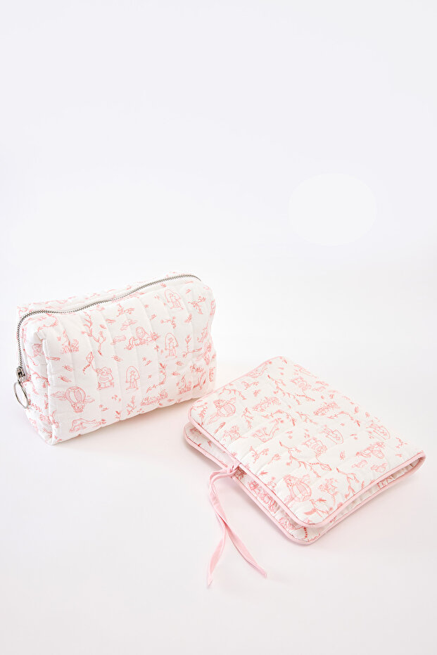100% Cotton Baby Care Gift Set - Touile De Jouy / Pink