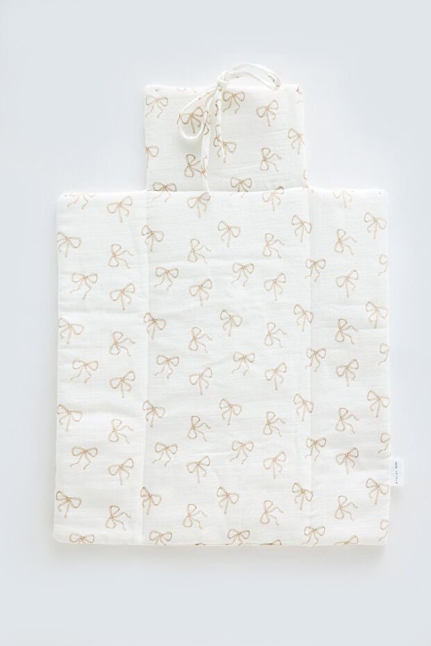 100% Cotton Underpad - Ribbon/Beige
