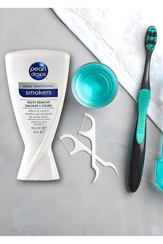 Smokers-2 Adet. Sigara içenler için Leke Çıkartıcı Extra Naneli Jel Diş Macunu 50ml - 6