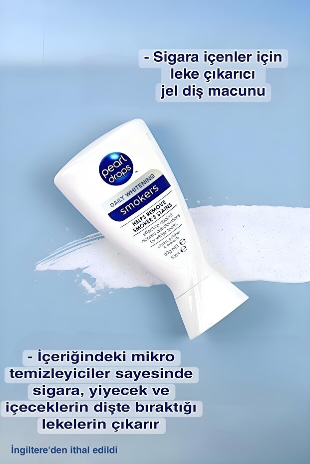 Smokers-2 Adet. Sigara içenler için Leke Çıkartıcı Extra Naneli Jel Diş Macunu 50ml - 8