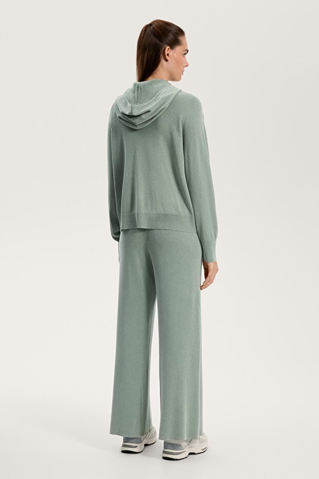 Kapüşonlu triko ceket - 6