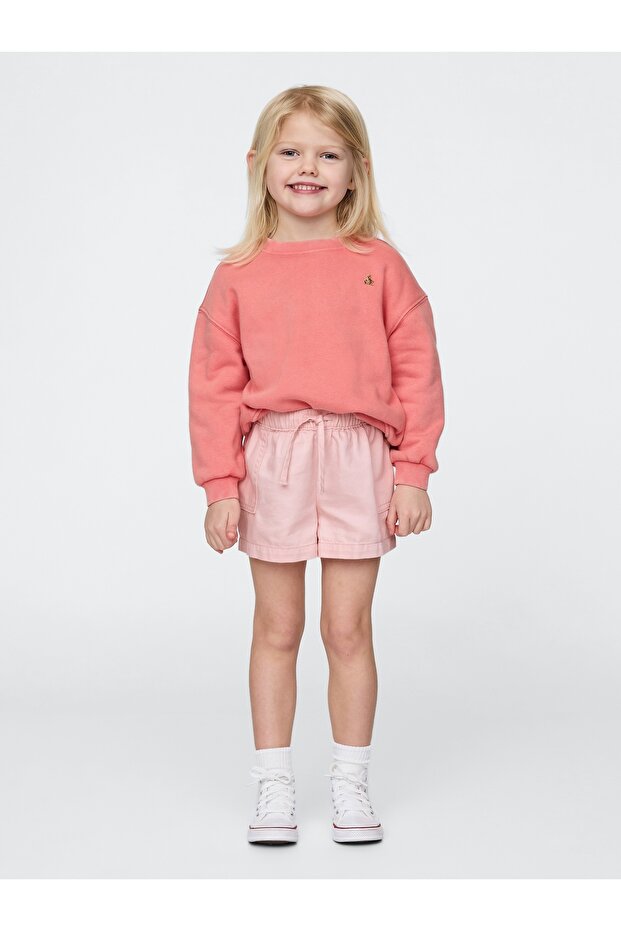 Kız Bebek Açık Pembe UltraSoft Pull-On Şort - 1