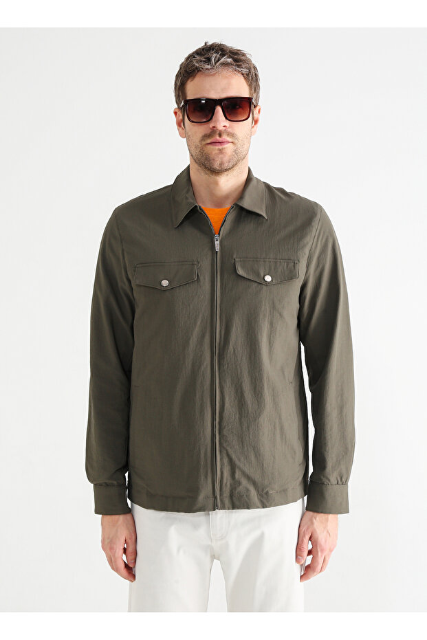 Basic Haki Erkek Düz Ceket ELISA - 3