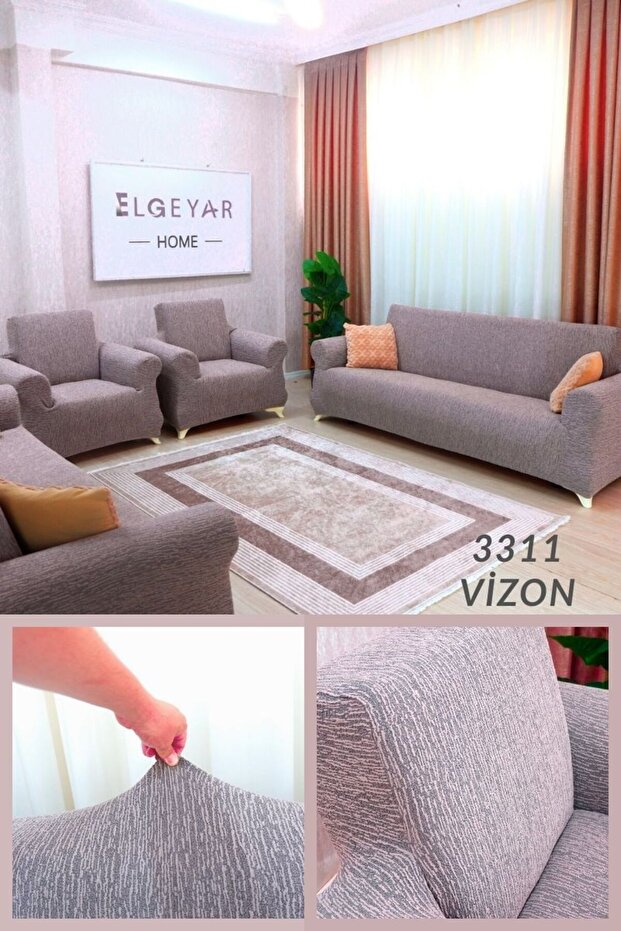 أريكة جاكار، أريكة، غطاء سرير، نمط عصا مرن بدون تنورة لمجموعة 3+3+1+1