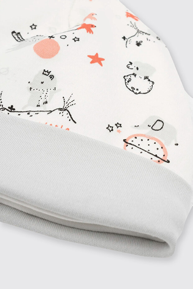 Yenidoğan Ekru Şapka Eldiven Set - 2