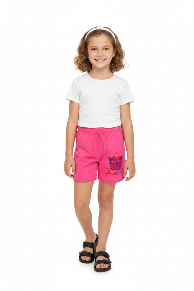 Kız Çocuk Şort Baskılı - 1