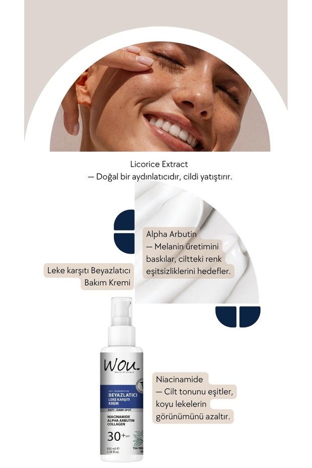 Wou Leke Karşıtı Beyazlatıcı Krem Spf30 100 ml - 3