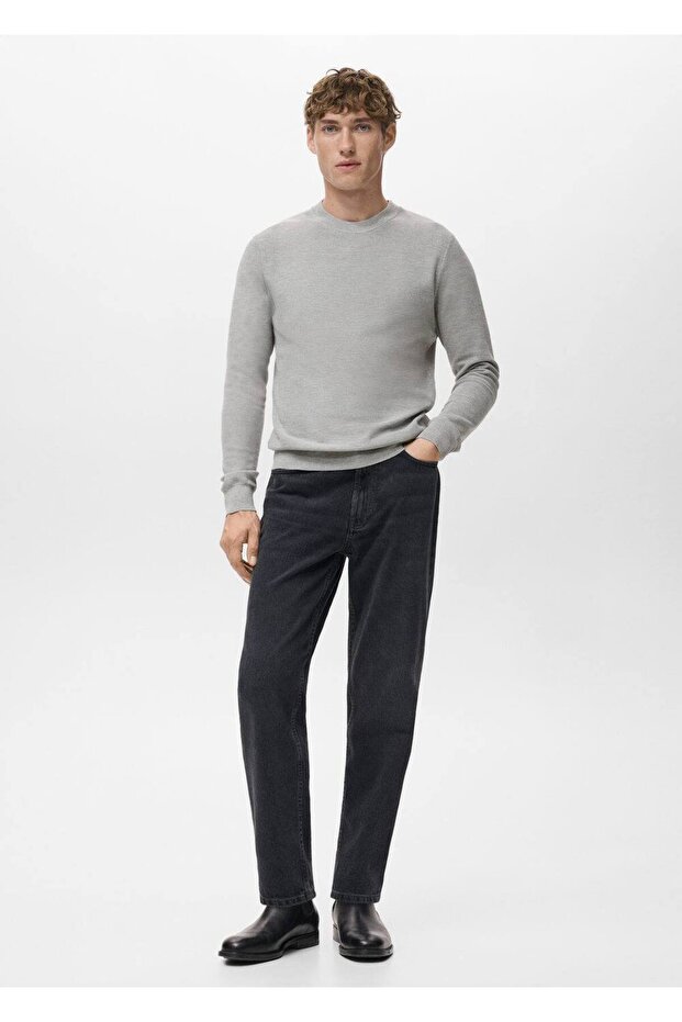 Mikro yapılı pamuklu triko kazak - 2