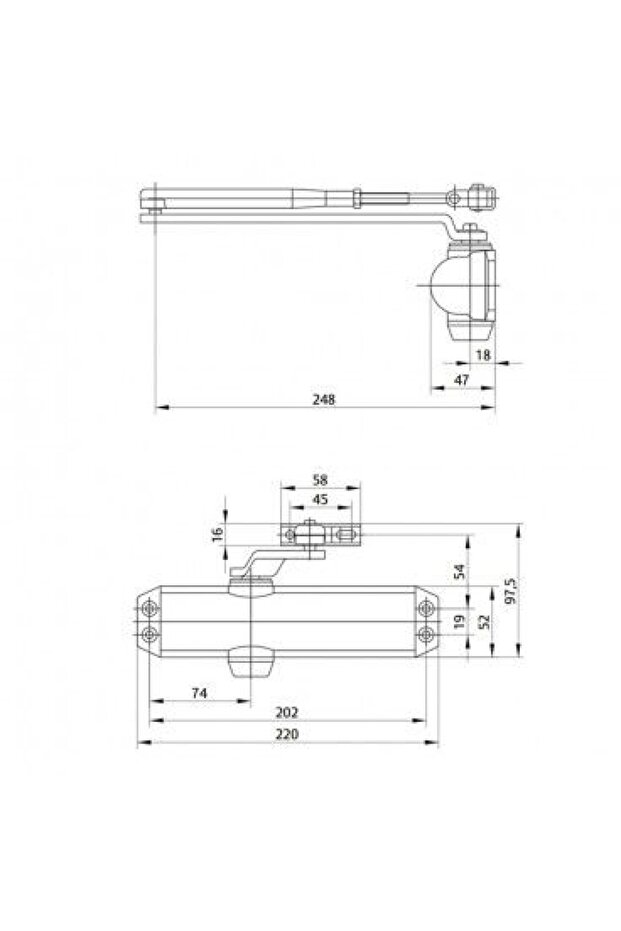 Dc300 En 3 - 6 Dirsek Kollu Hidrolik Kapı Kapatıcı - 2