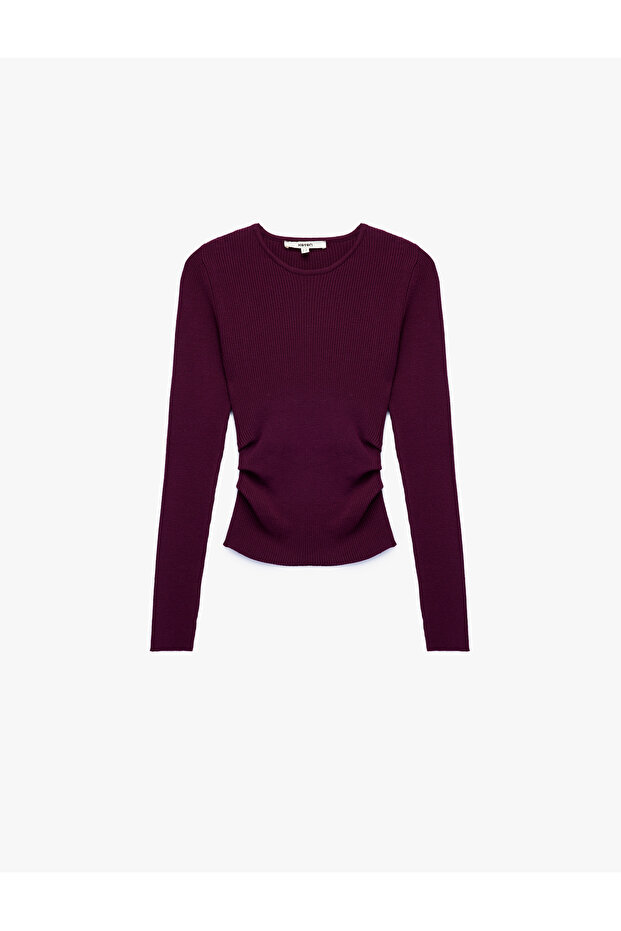 Langärmliger Basic-Strickpullover mit Rundhalsausschnitt - 3