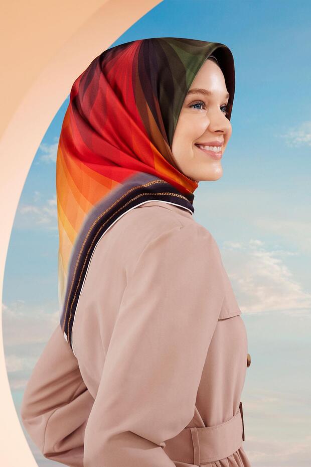 Silk Scarf - 9112D-20 - Sura - Passionflower Model