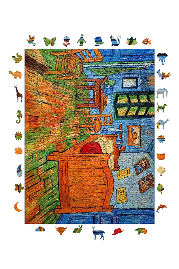 Wooden Puzzle - Van Gogh Bedroom in Arles - 450 Pieces, 29X39 cm