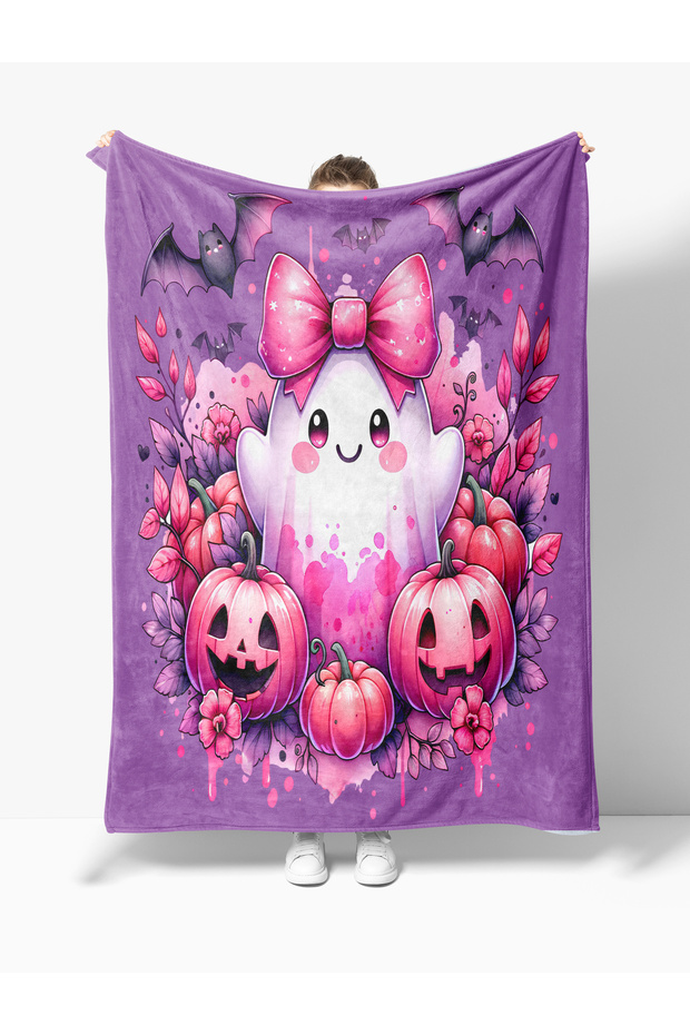 Cute Ghost Fleece Tv Blanket Polar Soft Girl Blanket