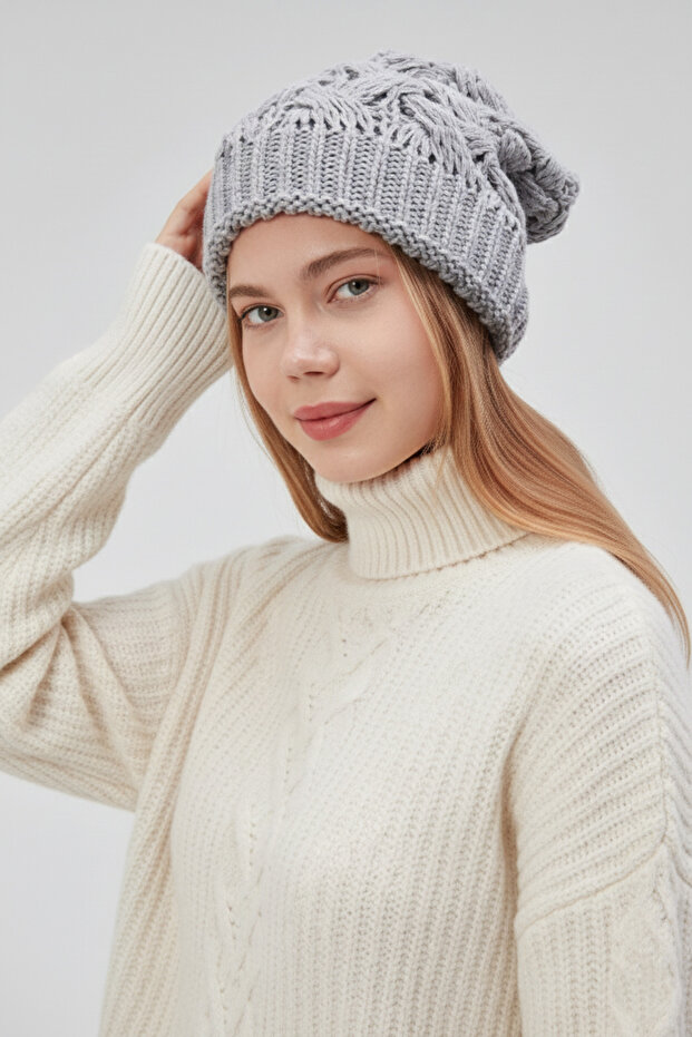Stylish Women's Hair Braid Lined Knitwear Beret