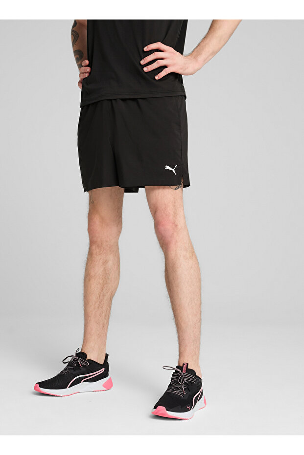 52591101 M TAD ESSENTIALS 5 Woven Açık Siyah Lastikli Bel Regular Fit Erkek Şort - 2