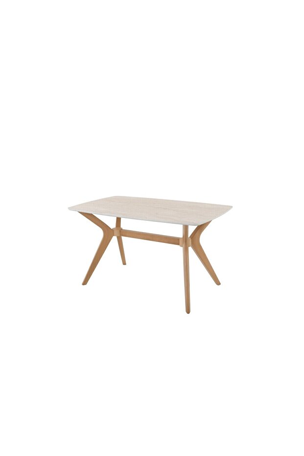 80 x 140 Mutfak Masası(Sadece Masa) Traverten-Ceviz MDF Salon ve Mutfak Masası Viktoria Model (Masa) - 5
