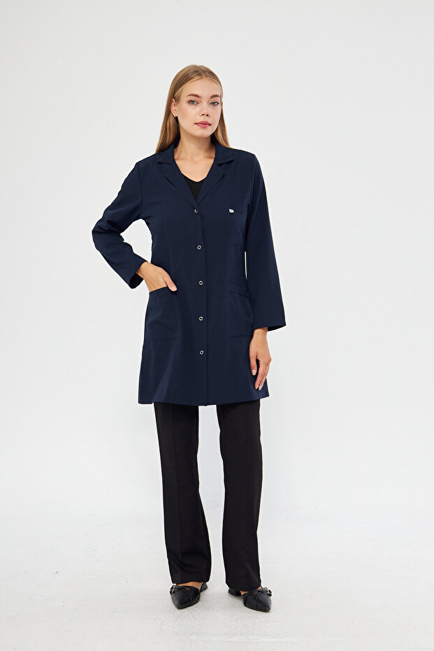 مريلة عمل باللون الأزرق الداكن، ملابس عمل - 1