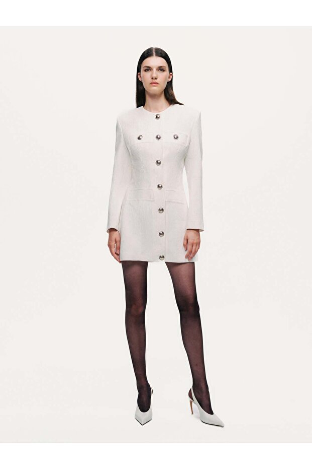 Vatkalı Mini Elbise - 2