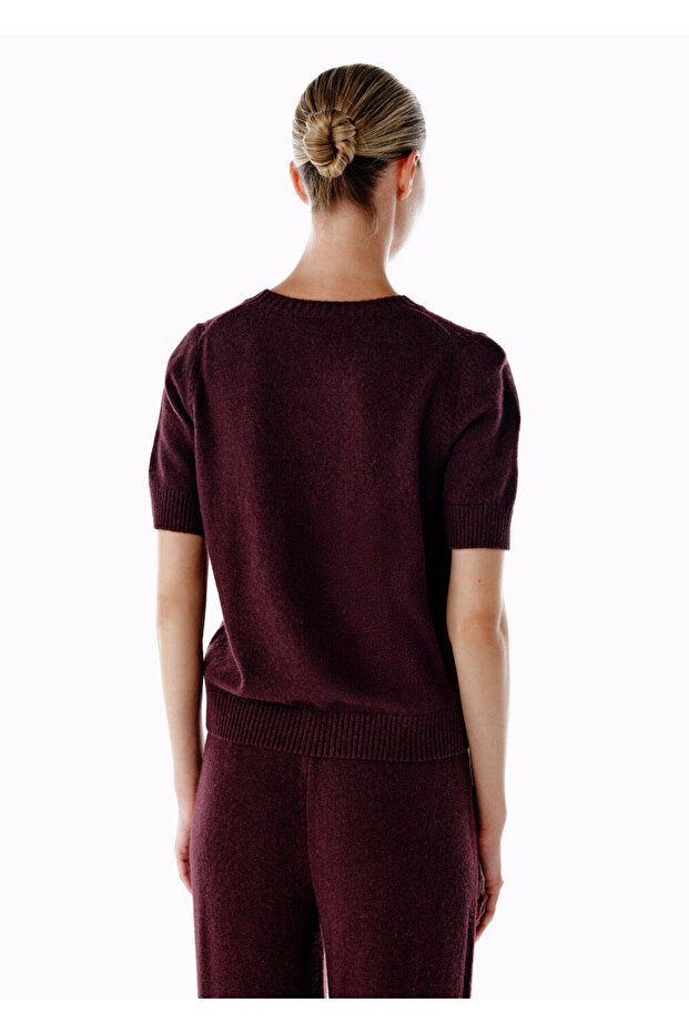Mürdüm Kaşmir Triko Üst - 5